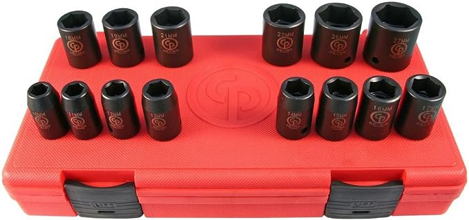 Chicago Pneumatic SS4114-1/2 Inch Square Drive, 6 Point, Impact Socket Set by ChicagoPneumaticToolCompany