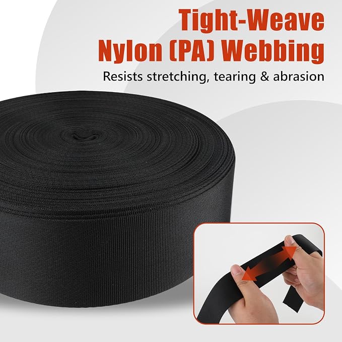 148Ft HVAC Duct Strap 2pcs, Tight-Weave Nylon Duct Support Webbing, Heavy Duty - Image 4