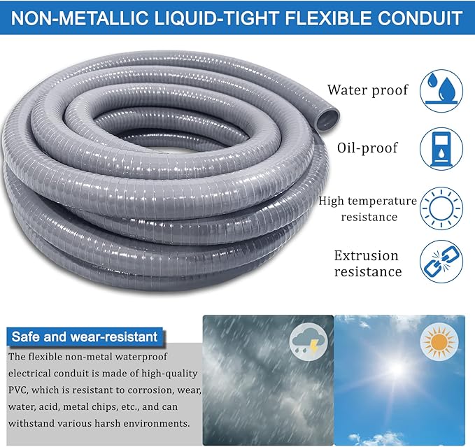 3/4 Inch 25ft Electrical Conduit Kit UL Certification, 3/4 Flex Conduit | - Image 4