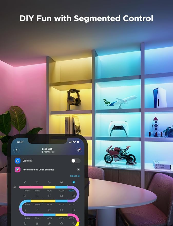 Govee RGBWWIC LED Strip Light 2 Pro 32.8ft, Smart Control, WiFi | Work - Image 6