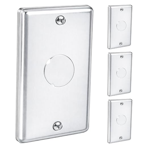4 Pack - 4x2 Single Gang Rectangle Blank Outlet Cover by OhLectric
