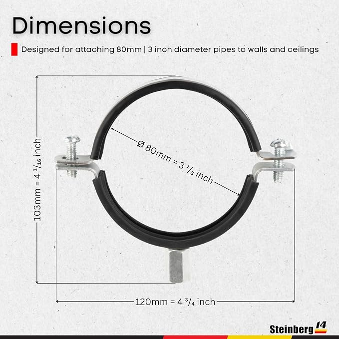 1pcs, Duct Clamp 3.15 inch Bracket - Image 5