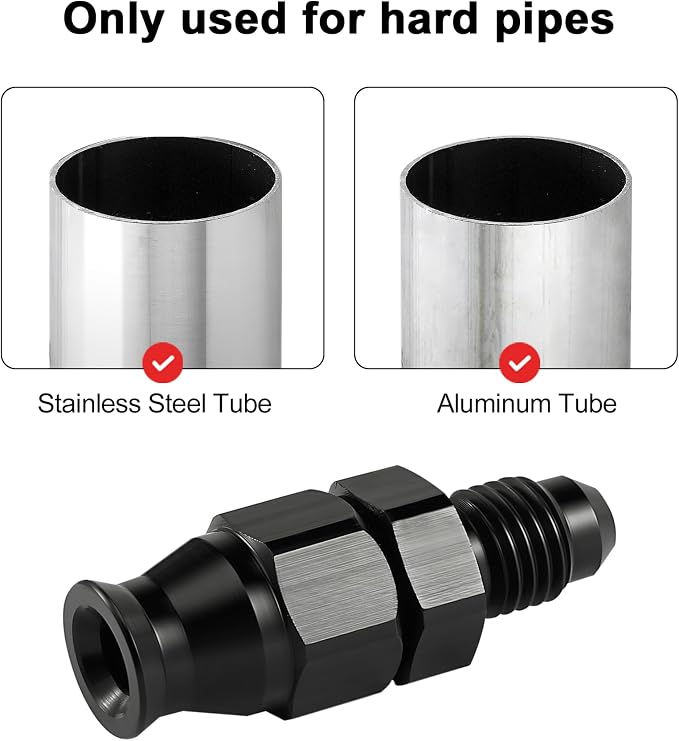 EVIL ENERGY 10AN Male to 5/8" Hardline Compression Fitting Adapter Aluminum - Image 3