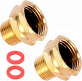 Garden Hose Adapter, 3/4" GHT Female x 1/2" NPT Male Connector | GHT to NPT by Sanpaint