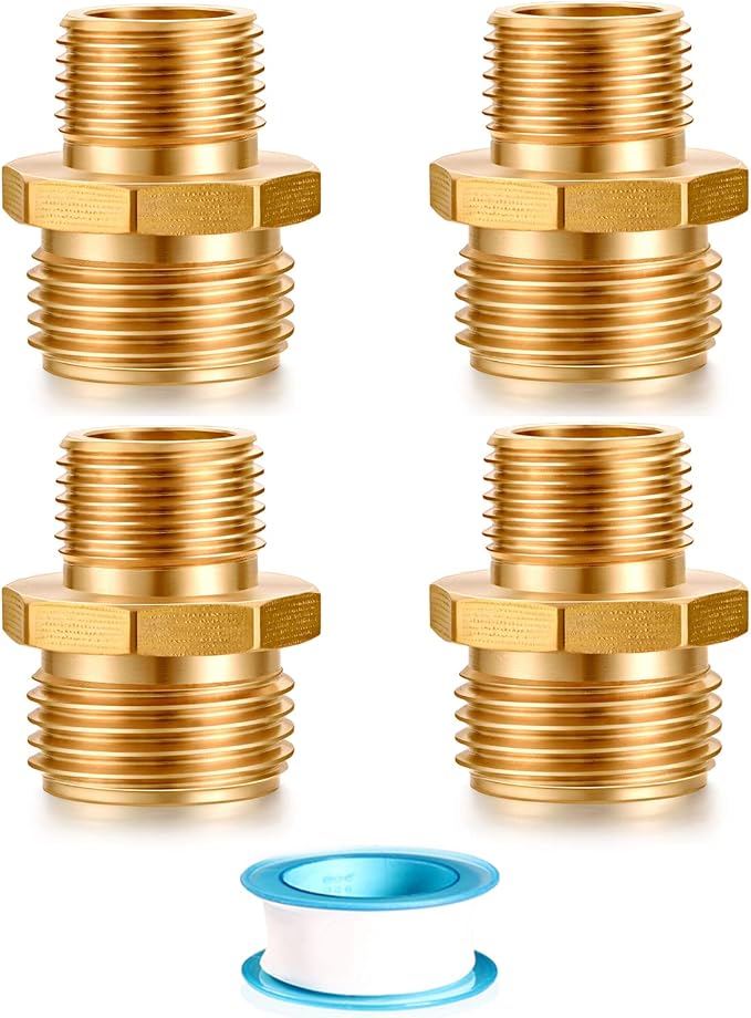 Garden Hose Fittings Connectors Adapter Solid brass Brass Repair Male faucet by YELUN