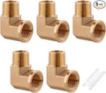 5Pcs Brass Pipe Fittings 90 Degree Street Elbow, 1/2" x 1/2" | 1/2 Inch NPT by Ailbiuko