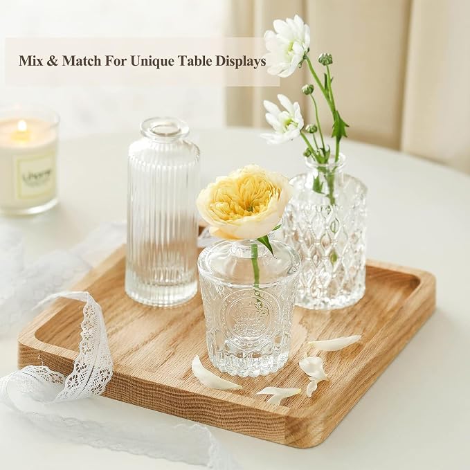 Clear Glass Bud Vase Set of 36 Pcs, Small Bud Vases in Bulk, Glass Crystal - Image 7