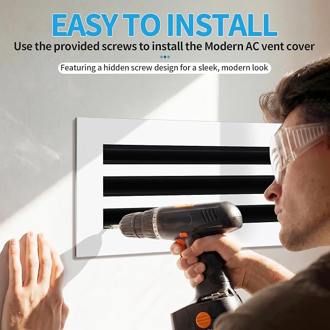 22x6 Modern AC Vent Cover, Decorative Air Vent Register Grille - Image 4