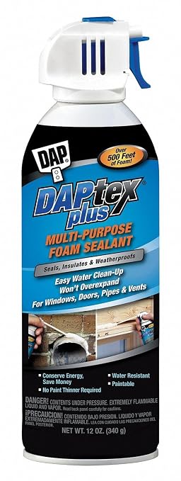 6 Pack of 12 oz DAP 18836 Daptex Multi-Purpose Foam Sealant by DAP