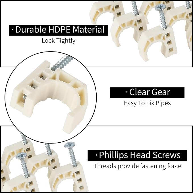 50 Pack 1/2" Half Clamps J-Hook - Image 3