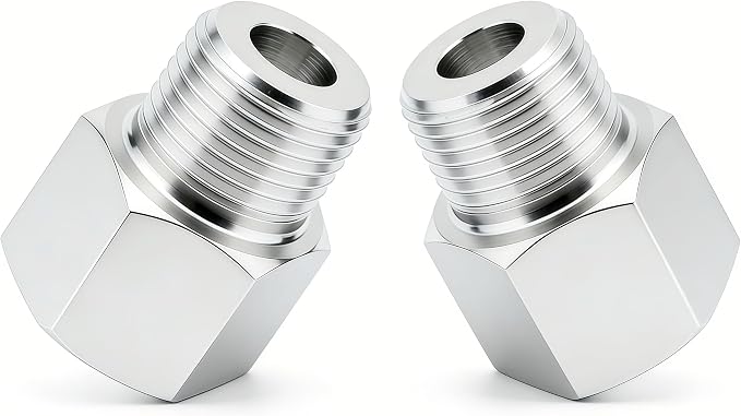 304 Stainless Steel M10*1 Female Thread x 1/8" NPT Male Adapter Metric Convert - Image 7
