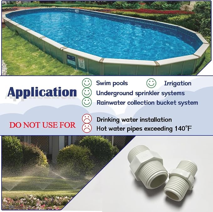 12PCS 3/4 Inch PVC Pipe Fitting Hex Nipple G3/4 Male X G3/4 Male Coupling - Image 6
