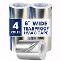 BlueTex Insulationㅤ HVAC Aluminum Foil Tape 6 inch x 150 ft, Tear-Proof Woven by BlueTexInsulation