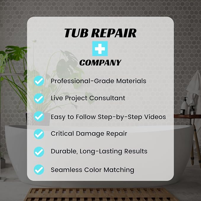 Tub Repair Kit with Color Match, Strong Fiberglass Repair kit, Repairs - Image 5