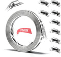 Dianrui DIY Hose Clamps 12FT 304 Stainless Steel Metal Strap + 8PCS Stronger by Dianrui