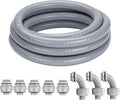 1-1/2 Inch 25 FT Liquid-Tight Conduit and Connector Kit | Non Metallic Flexible by ProfessionalBrand