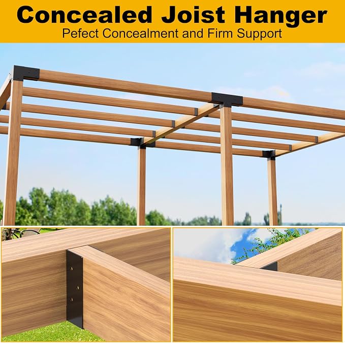 Concealed Joist Hanger 16 Pack 2"x6" Outdoor Concealed Joist Hangers | Q235B - Image 4