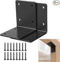 2-Pack L Right Angle Bracket 6" x 6" x 5" Heavy Duty Steel Corner Bracket | by JAVOUKA