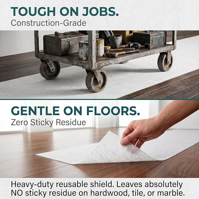 40"x168' Temporary Floor Protection, Self-Adhesive Floor Covering, 560 sqft - Image 4