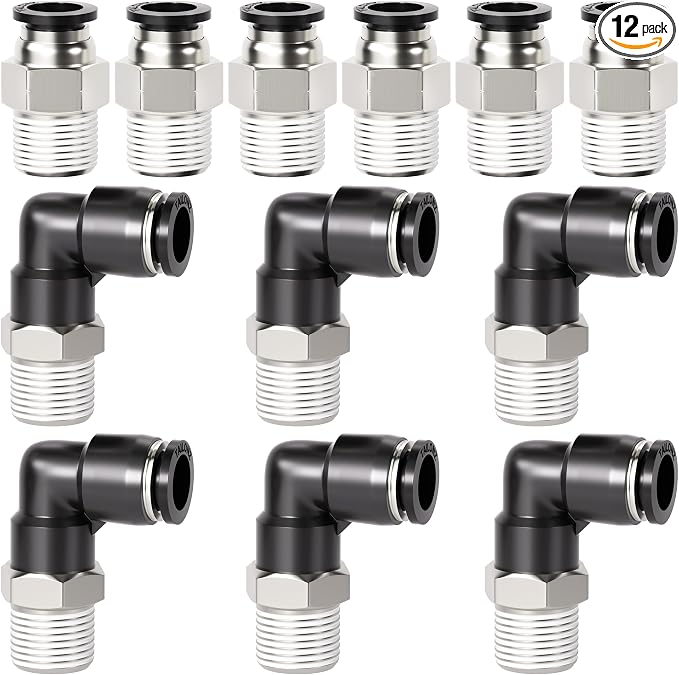 TAILONZ PNEUMATIC Elbow and Straight Combination 5/32 Inch Tube OD x 1/8 Inch by TAILONZPNEUMATIC