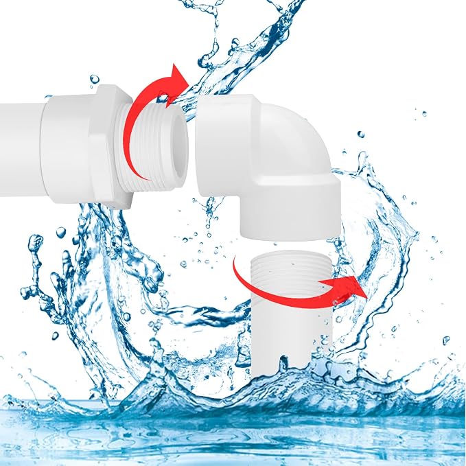 10Pack 3/4" Double Female Thread 90 Degree PVC Elbow Pipe Fitting Connector - Image 6
