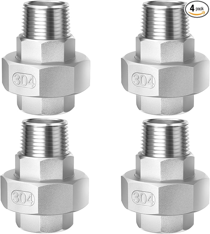 ChillWaves 304 Stainless Steel Cast Pipe Fitting, Union，1/2" NPT Male x 1/2" by VisittheCHILLWAVES