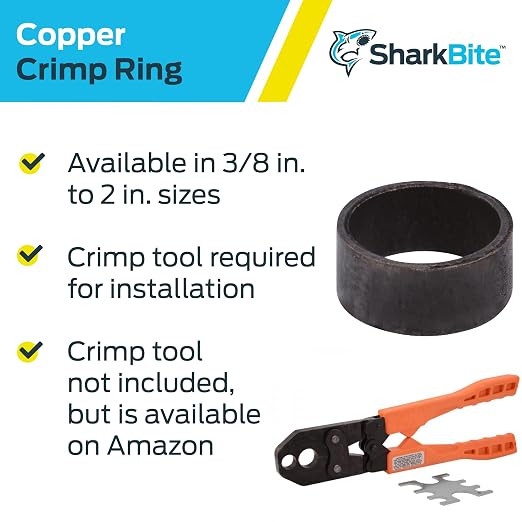 SharkBite 1/2 Inch Copper Crimp Rings, PEX Pipe - Image 4