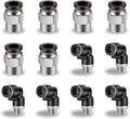 CNAODUN 12 Pcs Push to Connect Fittings 3/8 Inch Tube OD x 3/8 Inch NPT Thread by CNAODUN