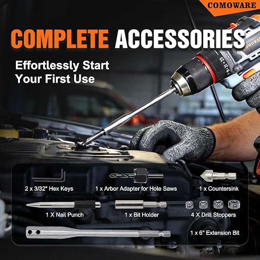 COMOWARE Drill Bit Set, Screwdriver Drill Bits Set Combo Kit - Image 6