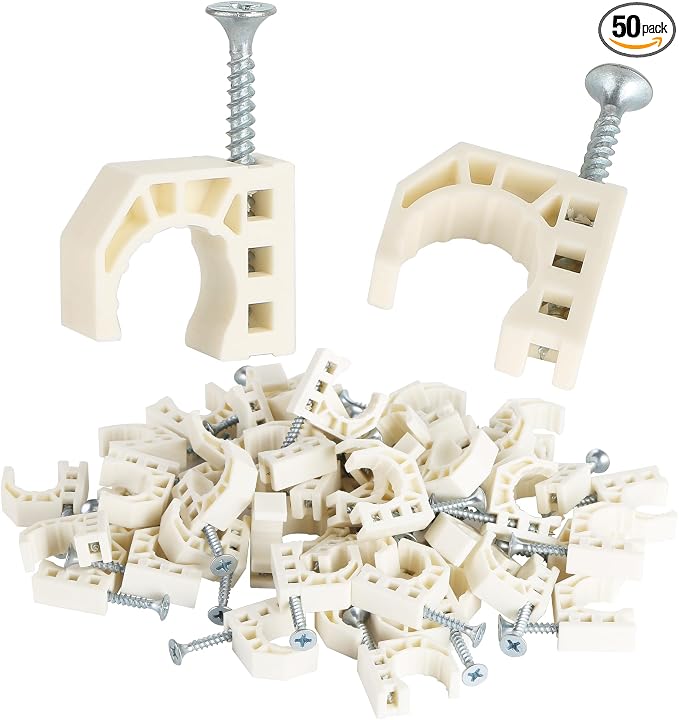 50 Pack 5/8" Half Clamps J-Hook by LBRAXYI