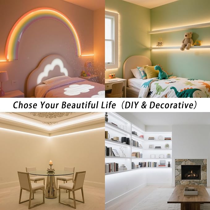 16.4ft Dimmable White LED Strip Light Kit, Dimmable 3000K-6500K, 24V Strip - Image 6
