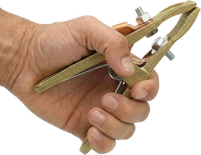 500-Amp Welding Ground Clamp, Brass A-shape Earth Clamp - Image 6
