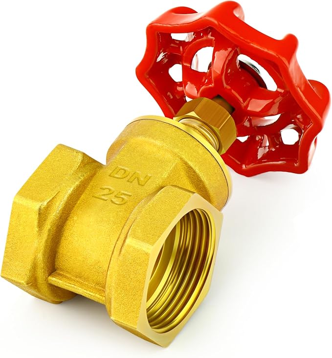 GASHER 1PCS 1 Inch Brass industrial Gate Valve, Heavy-duty Rotary Sluice Valve - Image 7