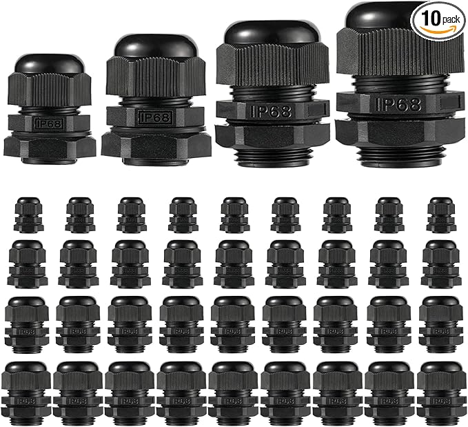 PENGLIN Cable Glands Combo NPT Nylon Cable Connector IP68 Waterproof 40PCS by PENGLIN