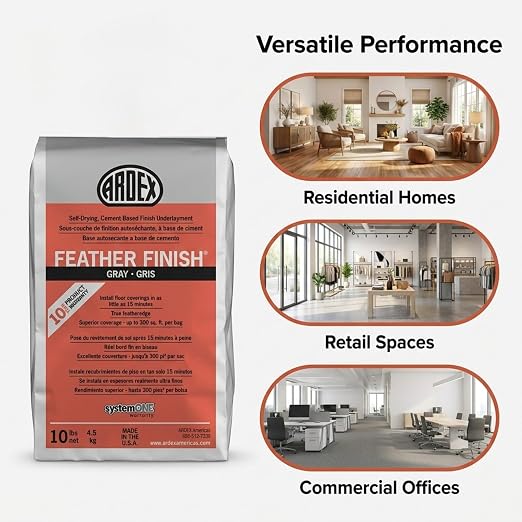 Ardex Feather Finish Cement-Based Floor Underlayment 10 lb White, 5X Bags | - Image 9
