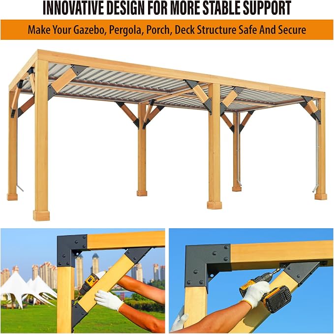 2pack 2x4 Degree Angle Support Brackets, - Image 4