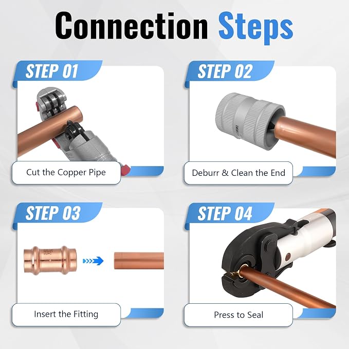 1/2" Press Coupling with Stop, Lead-Free Fittings - Image 6