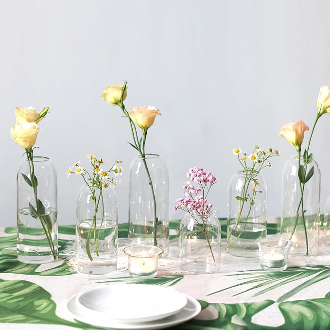 Etolies Glass Bud Vases in Bulk Set of 12, Modern Cylinder Glass Vase - Image 8