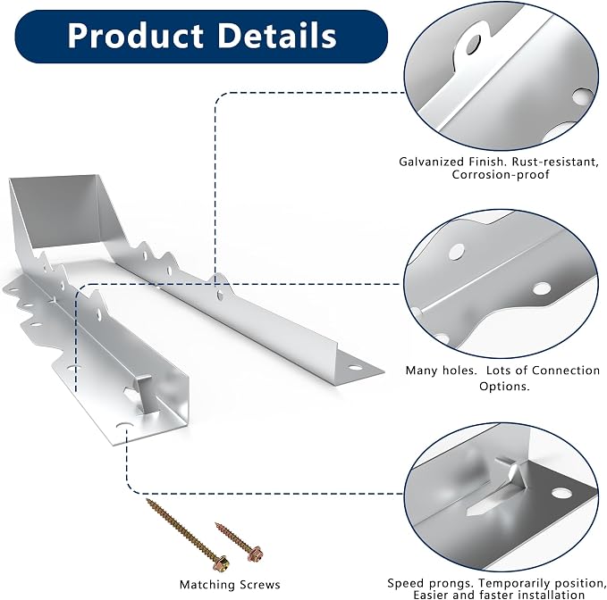 25 Pack 2x10 Joist Hangers - Image 3