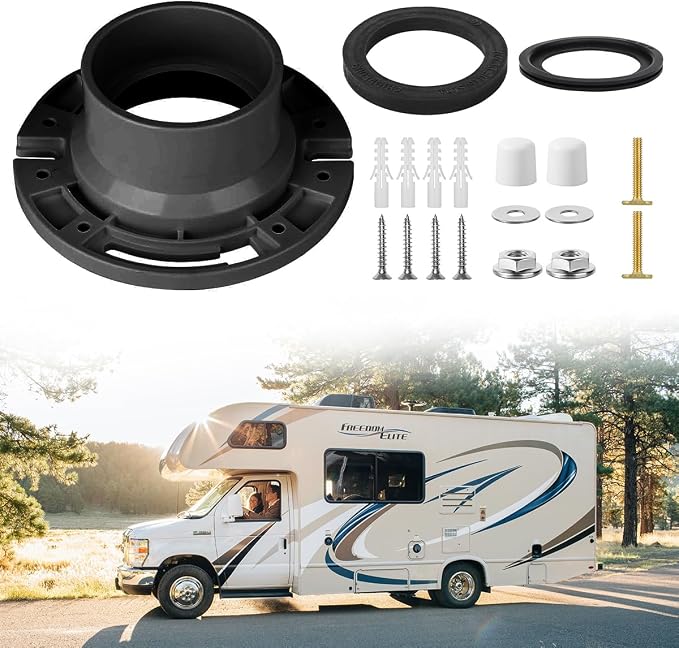 RV Toilet Seal and 3 Inch Socket RV Toilet Flange Kit, Fit - Image 7