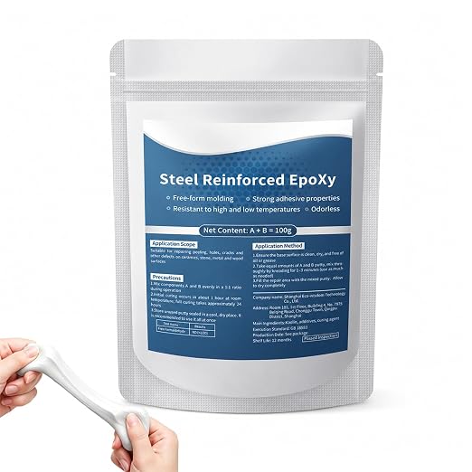 Epoxy Putty Fast Repair Clay, 2-Part Repair Filler Putty, Steel Reinforced by Unknown