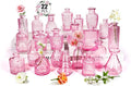 Clear Pink Glass Bud Vase Set of 22 Pcs, Small Bud Vases in Bulk, Glass Crystal by JXINDUJU