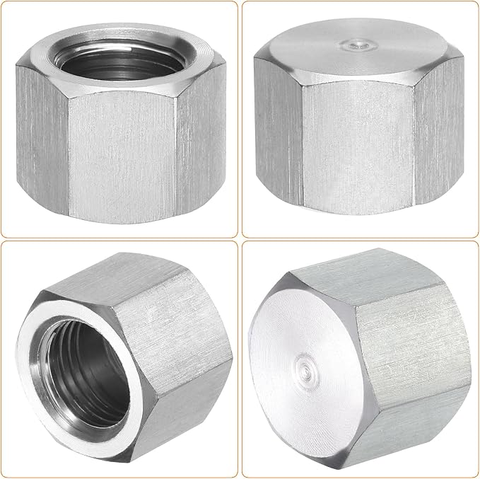 uxcell 2pcs Hex End Cap 304 Stainless Steel Nut - Image 4