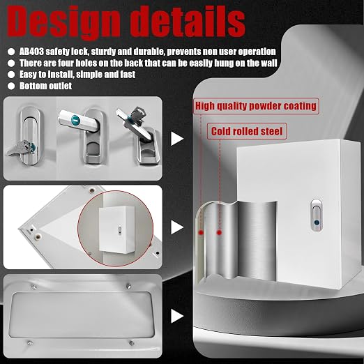 Electrical Box 16 x 12 x 8 Inch Indoor Outdoor Electrical Enclosure Box Steel - Image 4