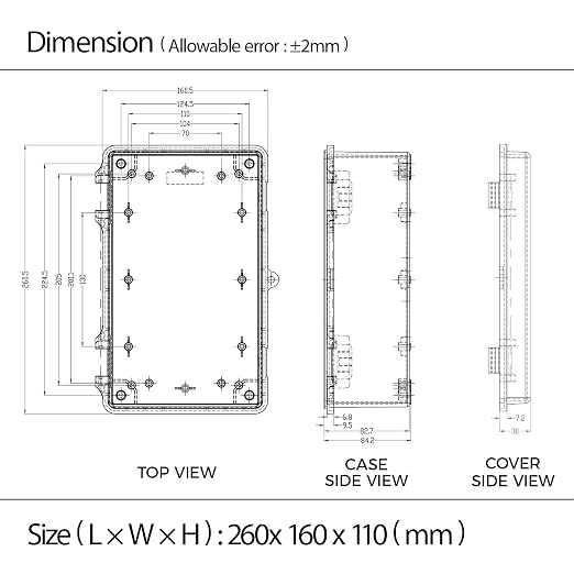 Junction Box IP67 Waterproof Electrical Box Outdoor ABS Plastic Hinged Shell - Image 7