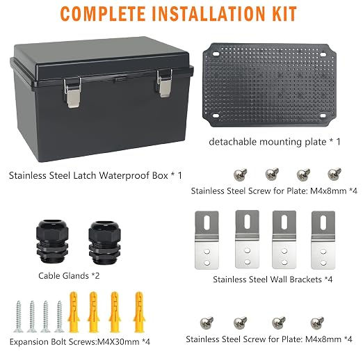 Electrical Junction Box, IP67 Waterproof Outdoor Box ABS Plastic Enclosure - Image 7