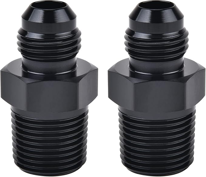 EVIL ENERGY 8AN Male Flare to 1/2" NPT Pipe Fitting Adapter Aluminum Straight by EVILENERGY