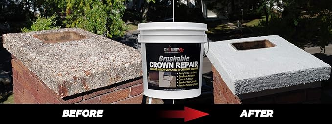 ChimneyRx 300014 Brushable Chimney Crown Repair – Elastomeric & Waterproof - Image 2