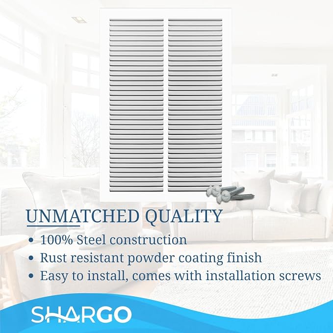 10 x 8 Inch Return Air Vent Cover, Solid Steel HVAC Grille - Image 6