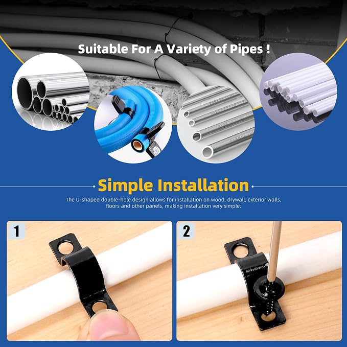 Glarks 25pcs 8mm Pipe Strap Clamp - Image 6